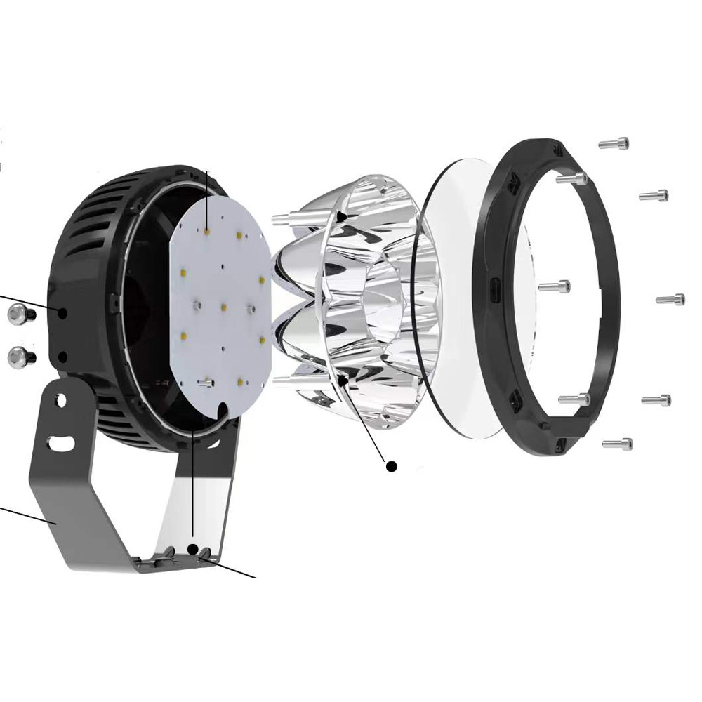 LED Collection - Driving Light HM-19015-D exploded diagram